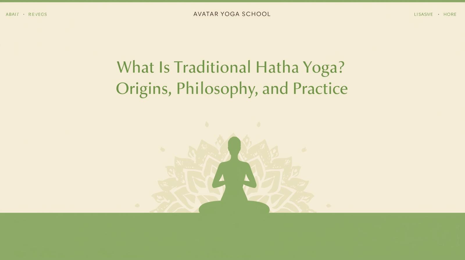                                 
                                Traditional Hatha Yoga                                                        